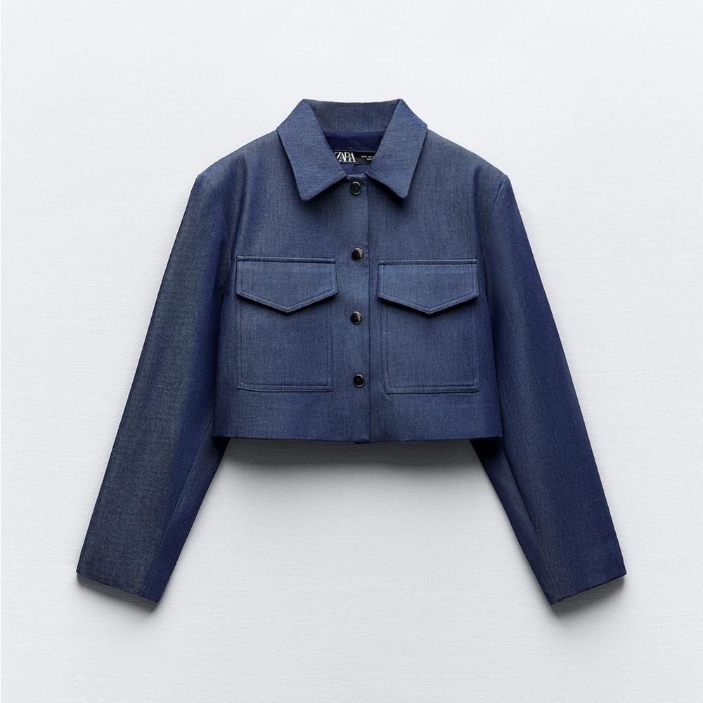 Zara Shoulder Padded Cropped Jacket